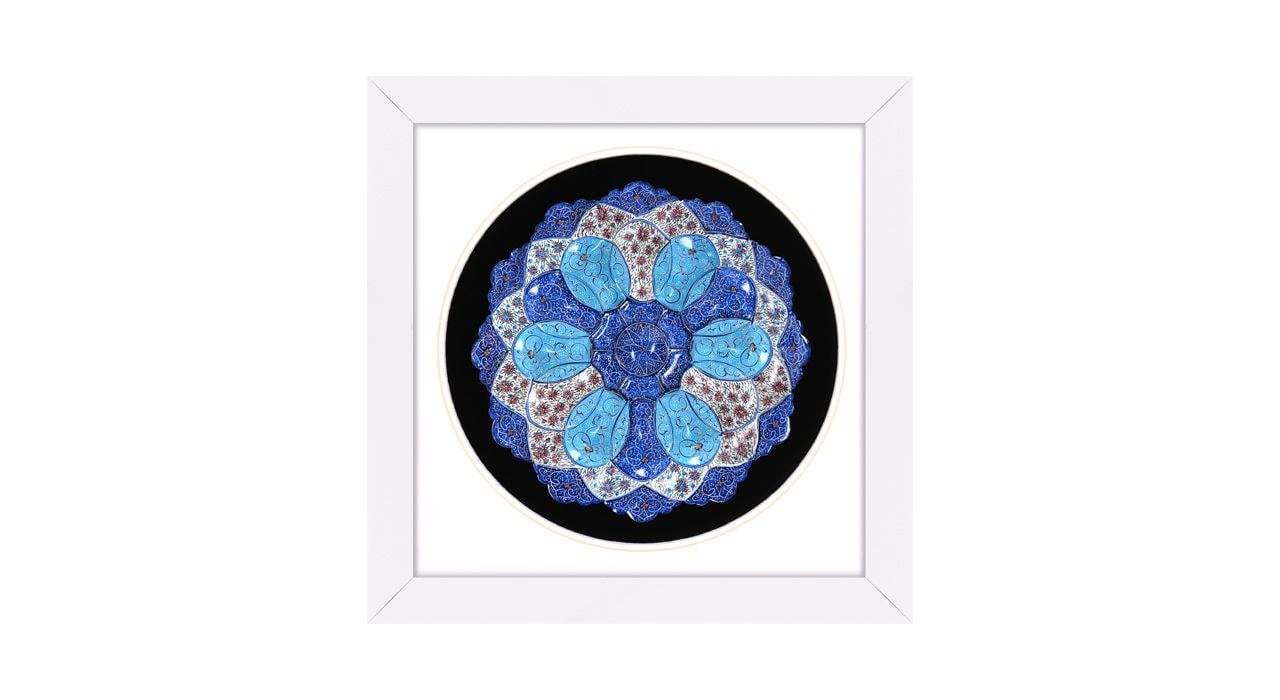 Persian Enamel Handicraft Frame of Dish Model MPF-Shide-1014,buy handicrafts from iran,iran enamel,traditional art