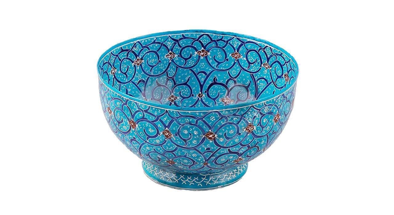 Iranian Enamel Handicraft Bowl Model 170083,porcelain enamel shop,enamel dishes,persian enamel,iranian enamel