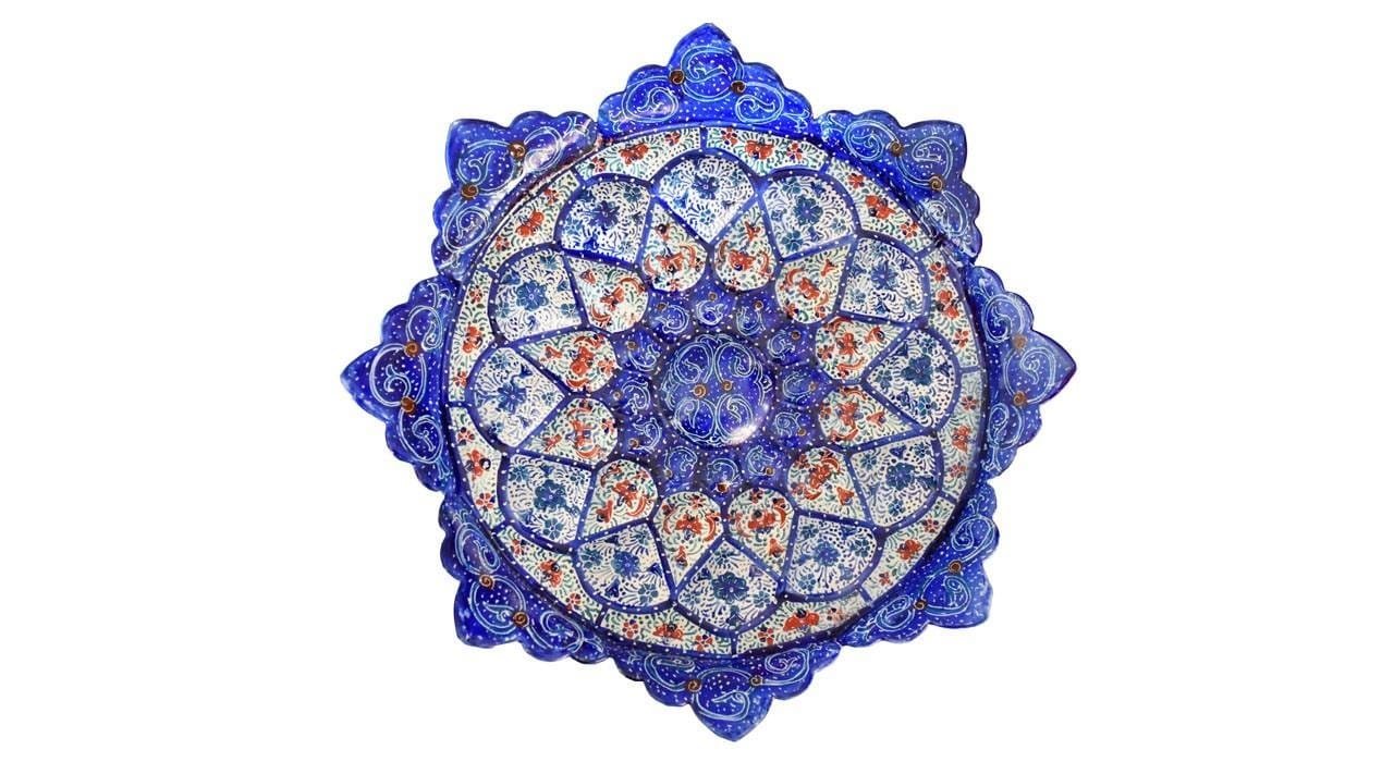 Enamel Handicraft Copper Dish Model MI01077,buy enamels,buy blue enamel,buy traditional enamel,, compra esmaltes, compra esmalte azul, compra esmalte tradicional