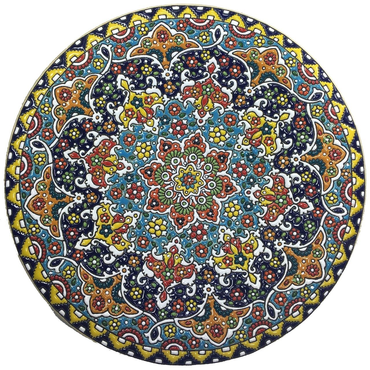 Iranian Enamel Handicraft Pottery Dish Model W210,iranian souvenir,iranian handicrafts,persian handicrafts