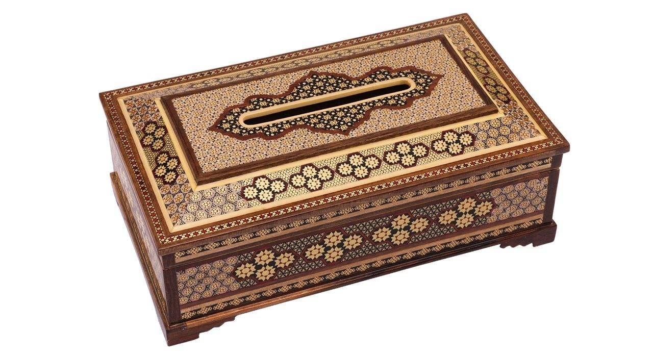 Khatam tissue doos Model 439, khatam inlay shop, khatam inlay winkels, khatam inlay iran