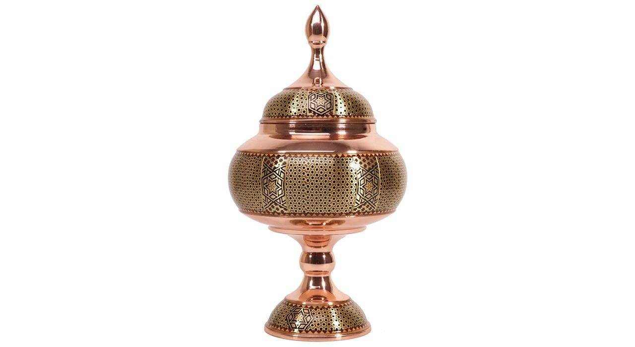 Khatam container Copper Azarakhsh 271 Model,khatam inlaid handmade sellers,khatam inlaid handmade online