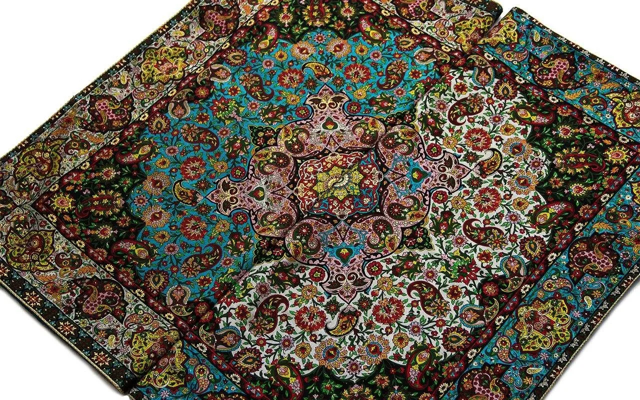 Nappe Termeh tissée à la main saran design, Nappe Termeh tissée à la main, persan termeh, iranian termeh