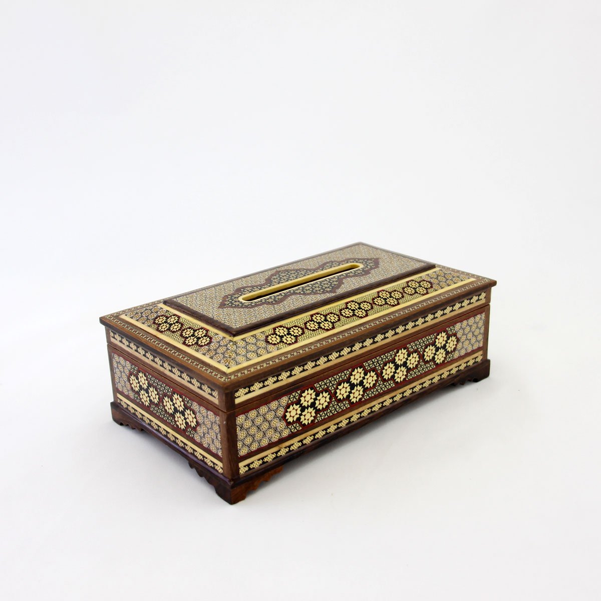 Khatam Tissue Box Model Seven Shams , Khatam Tissue, Inlaid, Khatam Tissue Box, Khatam