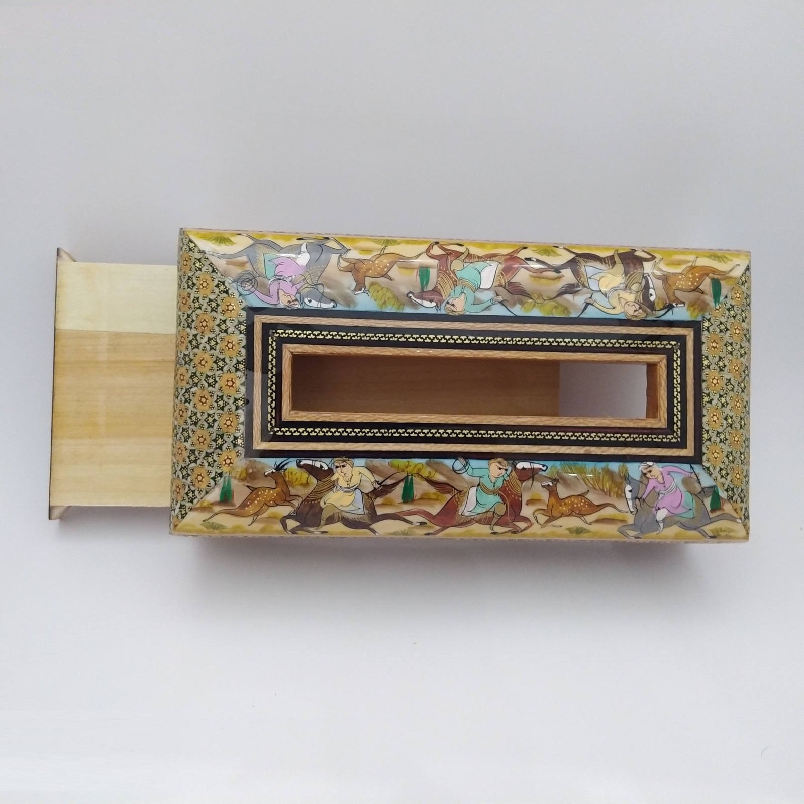 Khatam Tissue Box Model Shekar Ahoo Code 1102 , Khatam Tissue, Inlaid, Khatam Tissue Box, Khatam