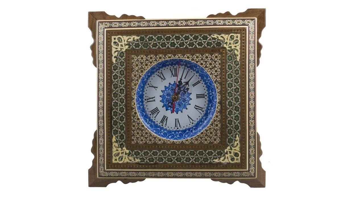 Khatam clock Design 101-19-19 , Khatam clock, Inlaid, Khatam clock model, Khatam