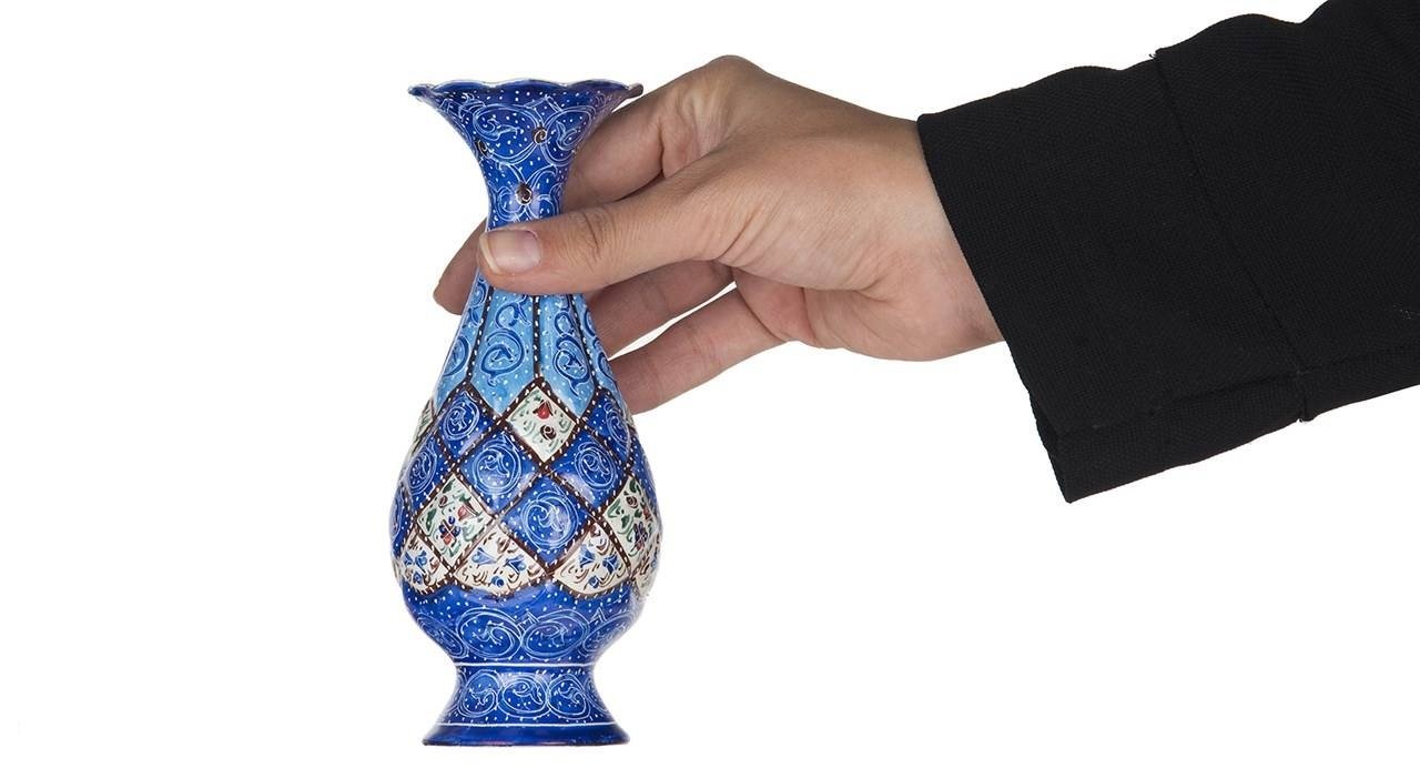 Enamel Handicraft Copper pot code MN209, qab el sanatları, el sanatları qabları, el işleri lövhələri