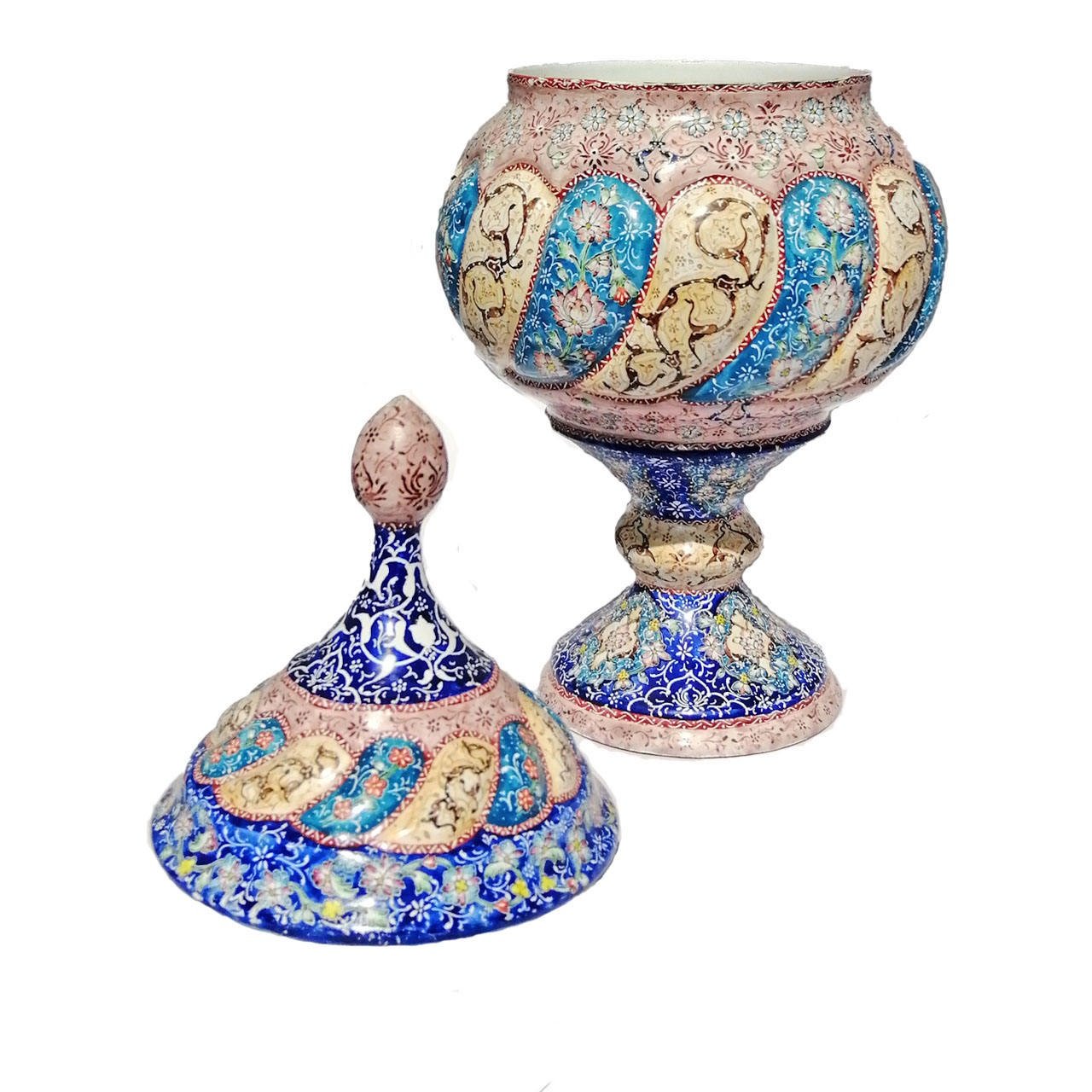 Enamel Handicraft Copper Container Mooj Model,decoration plates,decoration dishes,decoration pot