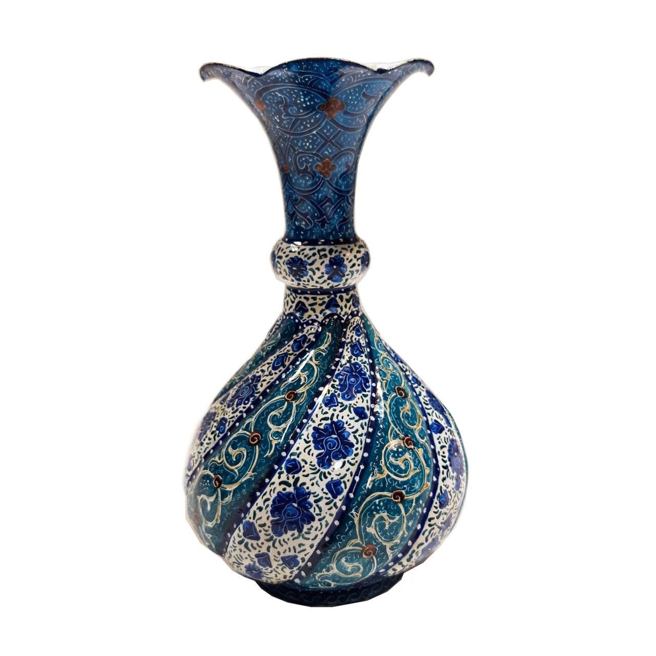 Enamel Handicraft Copper pot model K025,enamel,enamel dishes,ename handcraft,handicraft enamel,blue enamel