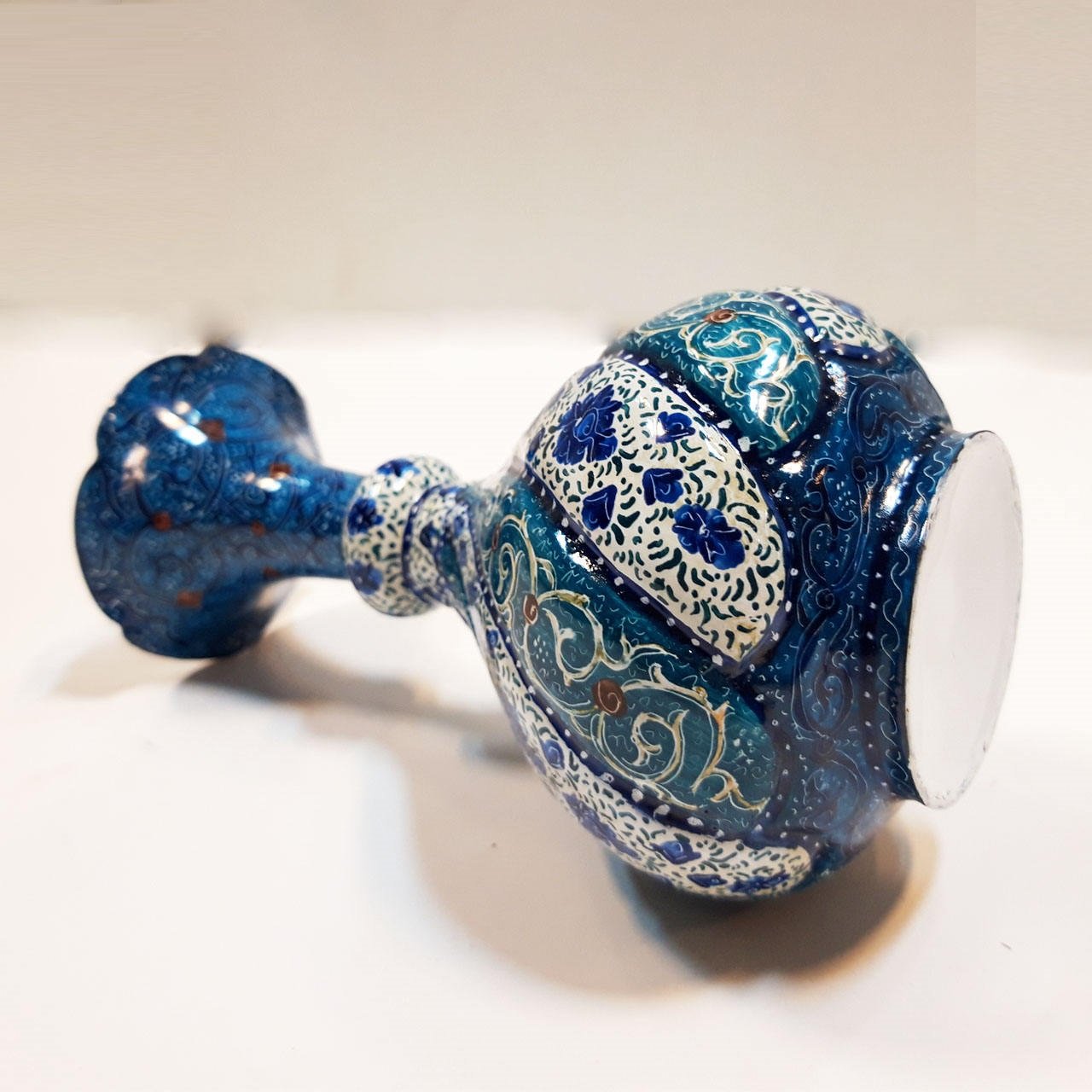 Enamel Handicraft Copper pot model K025,enamel,enamel dishes,ename handcraft,handicraft enamel,blue enamel