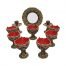 Enamel Handicraft pottery Candlestick and mirror and bowl code MC11 collection 10 pcs, cumpara farfurie de email, cumpara emailuri, cumpara email albastru