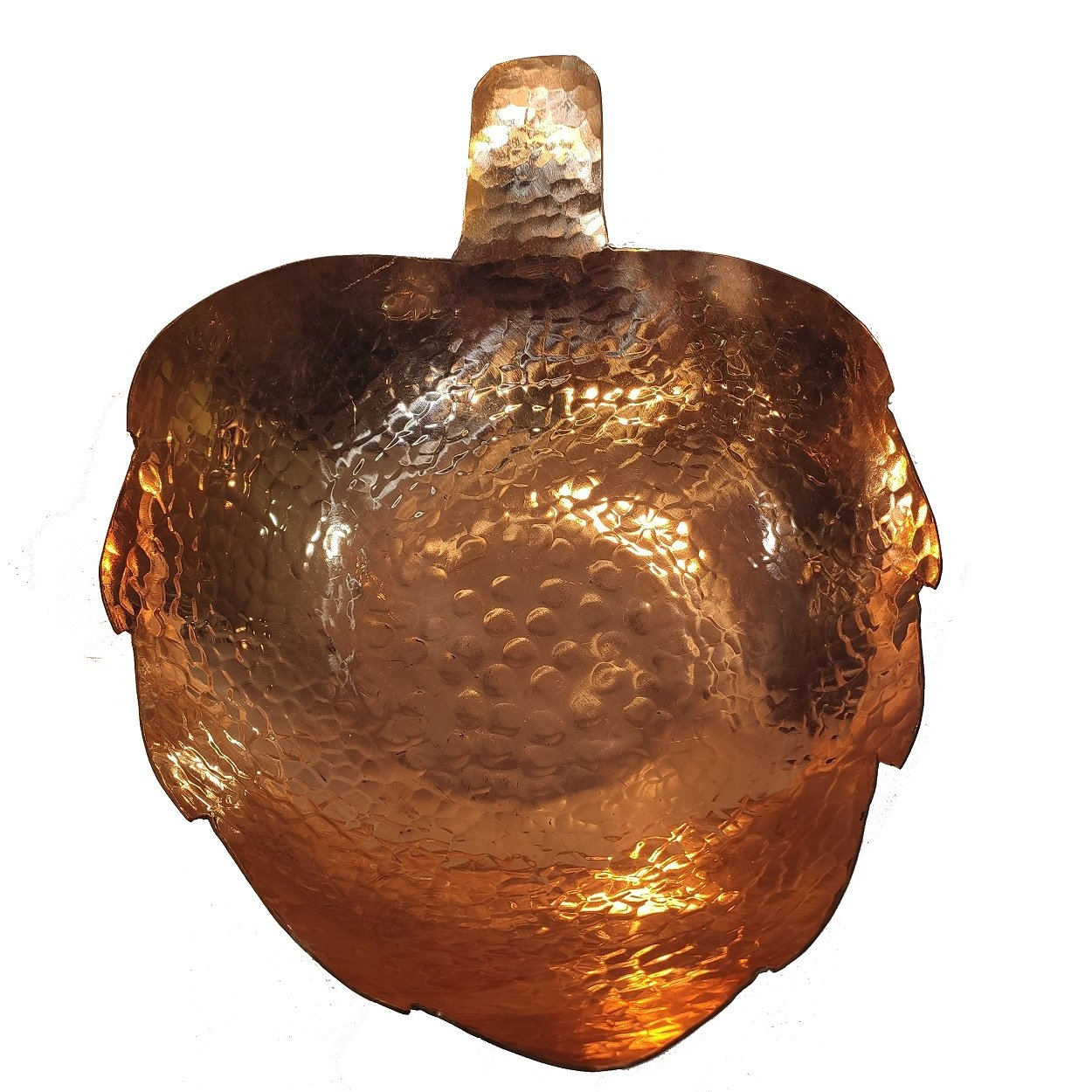 Handicraft Copper dish leaf design code 23,koper handgemaakt,koperen schotels,koperen pot