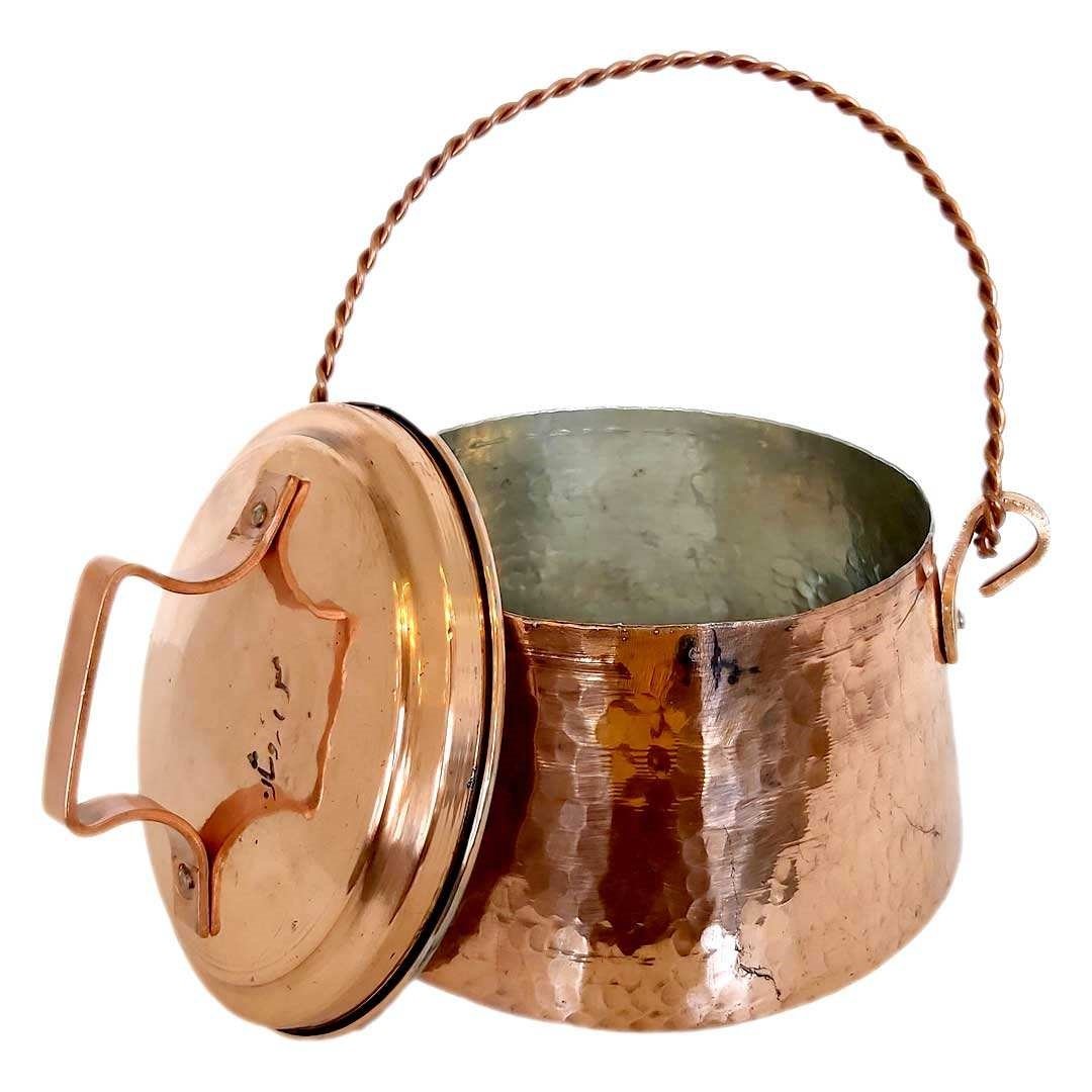 Handicraft Copper stock pot Daisy model code 101010,price of copper dishes,price of copper handicrafts,price of copper handmade