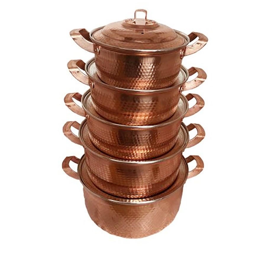 Handicraft Copper stock pot code T121 set 5 pcs,copper pot price,copper spoon price,copper glasess price
