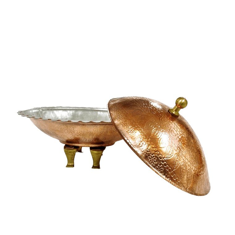 Handicraft Copper container Payehdar design oval model code AZ_GH11,price of copper dishes,price of copper handicrafts