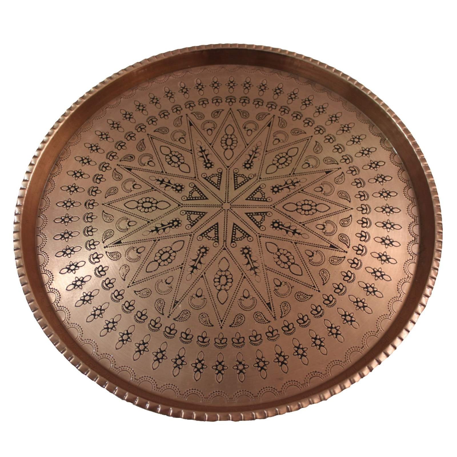 Handicraft Copper tray tazhib design, vidro de cobre, colher de cobre